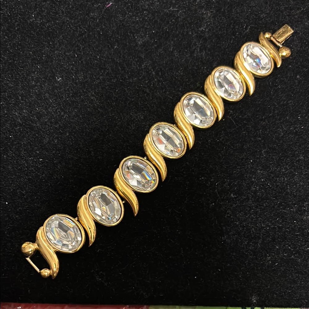 Napier Gold and Silver Bracelet with Faceted Beads